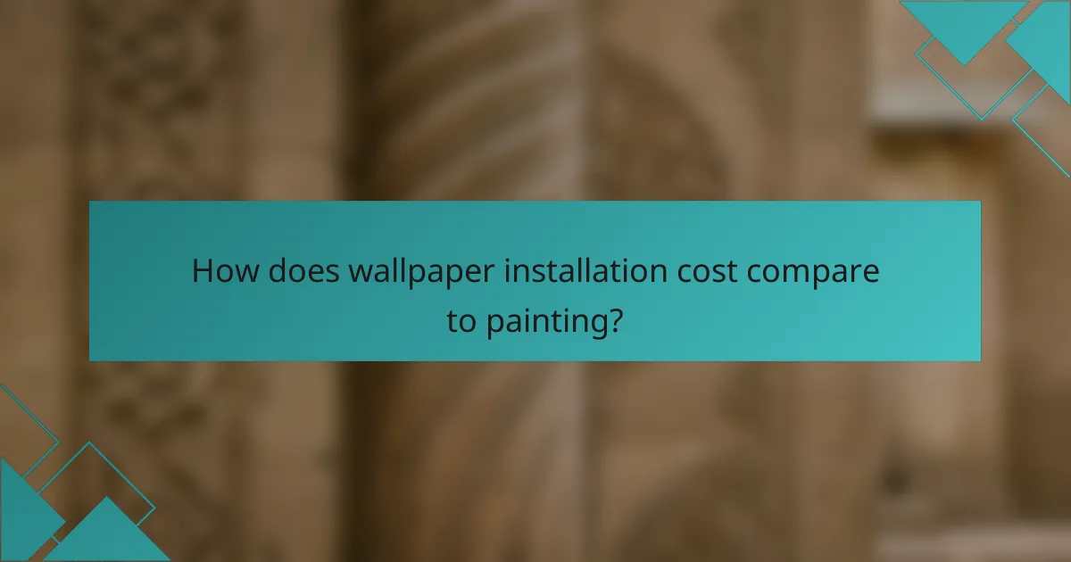 How does wallpaper installation cost compare to painting?